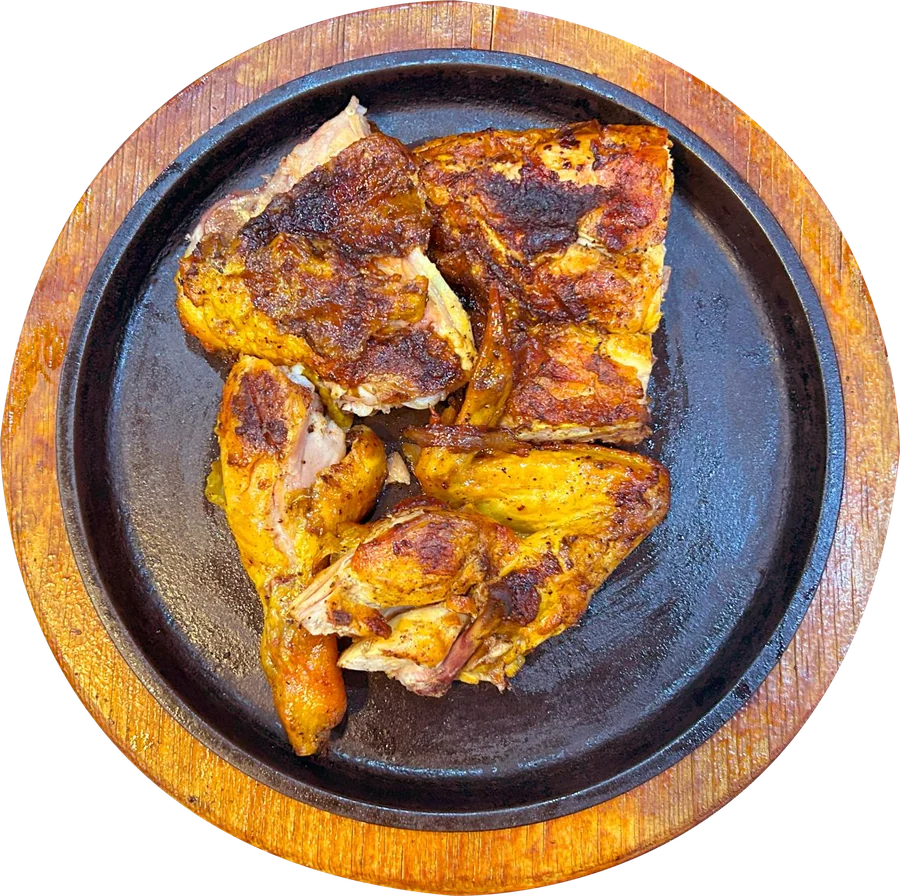 Fotografía de ½ pollo asado